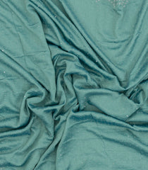 Aquamarine Woven Synthetic Vichitra Saree With Stone Work -BL5427