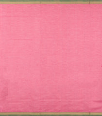 Dark Peach Handloom Silk Cotton Saree With Buttas & Contrast Border-SC4100