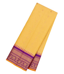 Sandal Handloom Gadwal SICO Saree With Cotton Body & Silk Border-GA0391