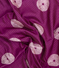 Magenta Printed Synthetic Dola Silk Saree With Zari Stripes & Border-SY0404