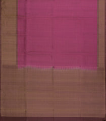Pink Handloom Soft Silk Saree With Checks & Contrast Border-SO4606