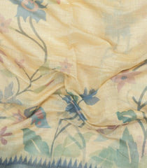 Sandal Printed Art Chanderi Saree With Jhalar-SY0015