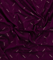 Burgundy Handloom Bengal Cotton Saree With Chevron Buttas-BG1581