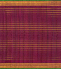Blue Handloom Gadwal Silk Cotton Saree With Checks & Buttas-GA0329