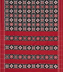 Black Handwoven Orissa Cotton Saree With Tie & Dye Motifs-OR0892