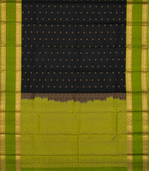 Black Handloom Soft Silk Saree With Buttas & Contrast Border-SO4040