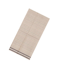 Taupe Woven Tussar Silk Saree With Dotted Stripes-TU3483