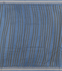 Indigo Printed Jaipur Cotton Saree With Tie & Dye Motifs-JC1478