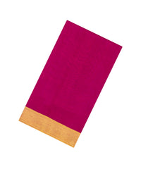 Pink Handloom Silk Cotton Saree With Contrast Zari Border-SC4641