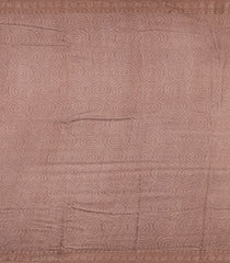 Beige Printed Chanderi Cotton Saree With Zari Border-CC1517