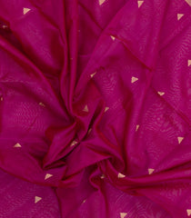 Pink Handloom Maheswari Silk Cotton Saree With Buttas & Zari Border-SC4876