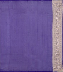 Purple Woven Banarasi Khaddi Georgette Silk Saree With Floral Vine Motifs-BE1955