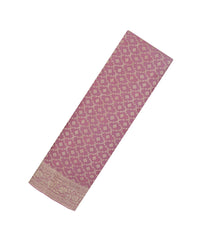 Dusty Pink Woven Mysore Silk Saree With Floral Jaal Motifs-MS3455