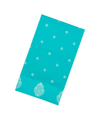 Turquoise Woven Blended Aura Saree With Zari Buttas & Zari Border-BL5808