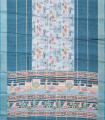 Grey Woven Synthetic Manipuri Silk Saree With Printed Motifs-BL3671