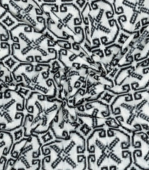 White Handwoven Orissa Cotton Saree With Tie & Dye Motifs-OR0897