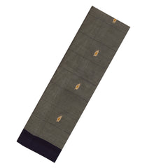 Dark Grey Woven Rasipuram Cotton Sari With Buttas-RA2614