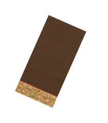 Dark Olive Woven Chirala Cotton Saree With Printed Border & Pallu-CR1393