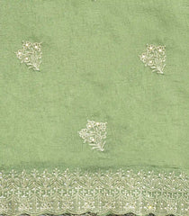 Cardamom Green Woven Synthetic Blended Saree With Embroidered Motifs-EN2076