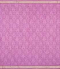 Pink Printed Chanderi Cotton Saree With Floral Motifs-CC1750