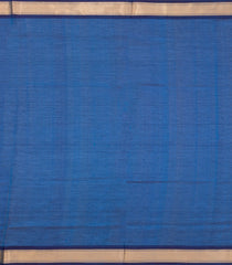 Navy Blue Handloom Silk Cotton Saree With Stripes & Buttas-SC4232