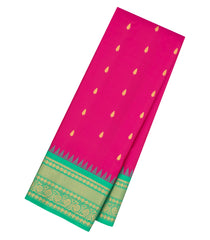 Pink Handloom Gadwal Silk Saree With Buttas & Contrast Border-GA0436