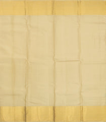 Dark Green Woven Pure Silk Saree With Checks & Contrast Border-EC2545