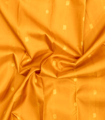 Mustard Handloom Korvai Kanchipuram Silk Saree With Zari Buttas-KA15930