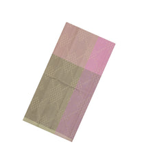 Green & Pink Handloom Soft Silk Saree With Diamond Motifs-SO4550
