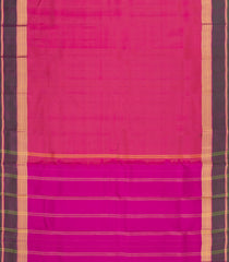 Hot Pink Woven Pure Silk Saree With Contrast Zari Border-KA15529