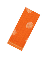 Orange Printed Synthetic Dola Silk Saree With Zari Border-SY0416