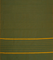 Green Woven Chettinad Cotton Saree With Zari Stripes-CN1934