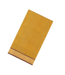 Mustard Handloom Silk Cotton Saree With Contrast Zari Border-SC4634