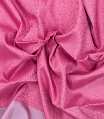 BubbleGum Pink Handloom Soft Silk Saree With Floral Motifs & Contrast Border-SO4622