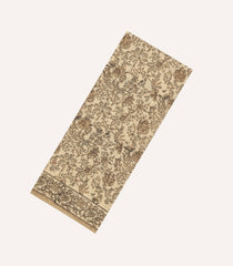 Cream Printed Jaipur Cotton Saree With Printed Floral Motifs-JC1762