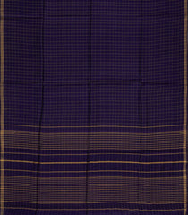 Dark Purple Woven Tussar Silk Saree With Checks-TU3514