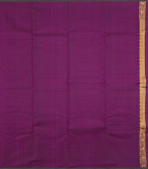 Dark Magenta Handloom Kanchipuram Silk Saree With Zari Checks & Buttas-KA16796