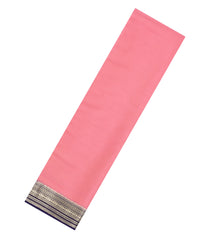 Peach Woven Mysore Silk Saree With Contrast Border-MS3744