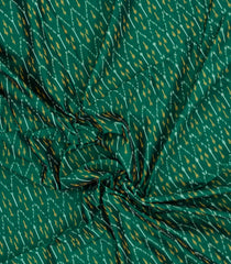 Green Handwoven Orissa Cotton Saree With Tie & Dye Motifs-OR0905