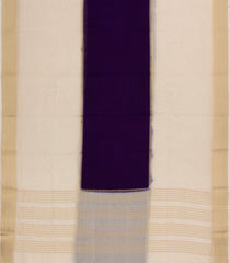 Purple Woven Art Crepe Saree With Cream Zari Border-BL4692