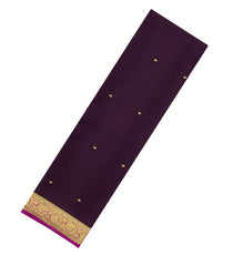 Dark Burgundy Woven Mysore Silk Saree With Buttas-MS3419