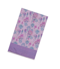 Lavender Handloom Banarasi Silk Saree With Meena Floral Motifs-BE1779
