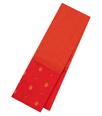Red Handloom Kanchipuram Silk Saree With Zari Stripes-KA13723