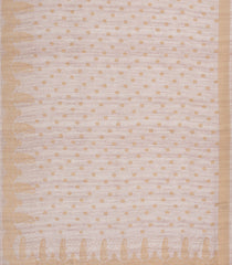 Taupe Woven Art Chanderi Cotton Saree With Floral Motifs-BL4704