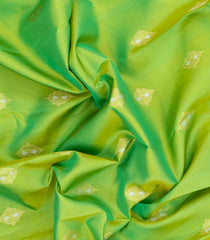 Light Green Handloom Korvai Kanchipuram Silk Saree With Floral Kanchipuram Butta Silk Sarees-KA16574