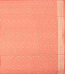 Peach Woven Art Dupion Tissue Saree With Floral Zari Motifs-BL5836