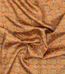 Orange Woven Pure Viscose Saree With Meena Zari Motifs-BL6121