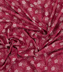 Crimson Printed Art Dola Silk Saree With Zari Border-BL5789