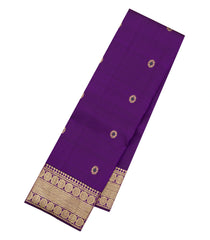 Purple Handloom Kanchipuram Silk Saree With Meena Buttas-KA15246