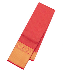 Crimson Handloom Kanchipuram Silk Saree With Dotted Motifs-KA14773